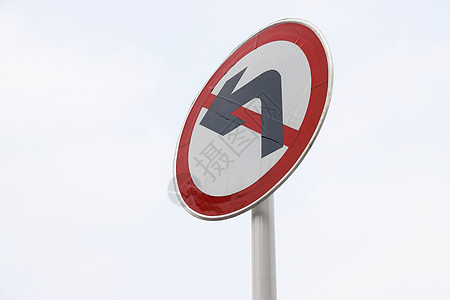 道路禁止道路指示牌背景