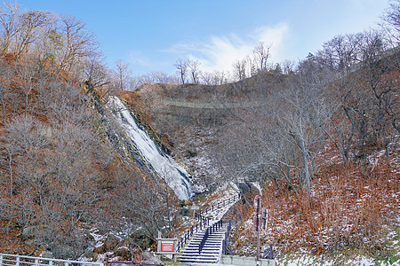 日本北海道知床瀑布高清图片