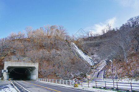 日本北海道知床瀑布高清图片