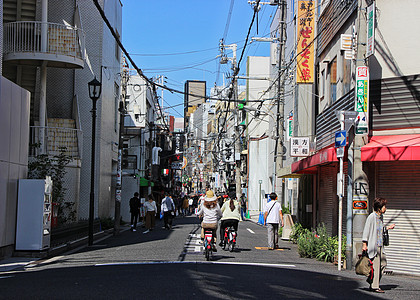 日本城市大阪街头背景