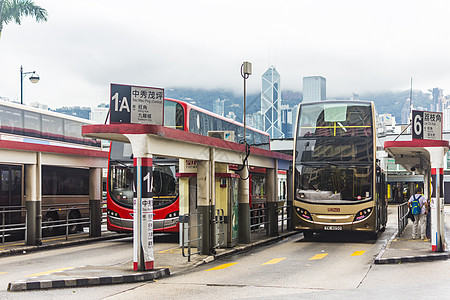 香港公交站台背景图片