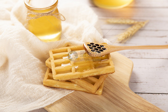 蜂蜜华夫饼图片