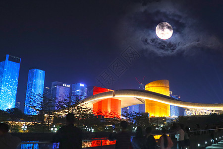 深圳灯光秀夜景背景图片