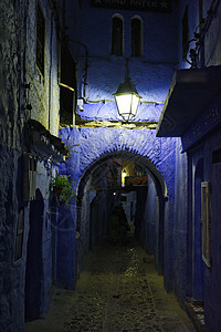 摩洛哥艾西拉小镇夜晚图片