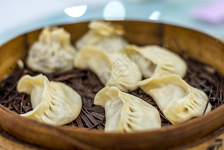 餐饮背景江苏扬州小吃蒸饺背景