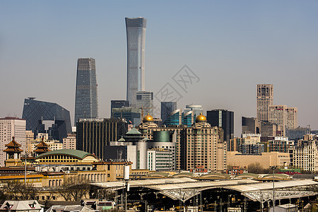 北京CBD城市建筑大街高清图片素材