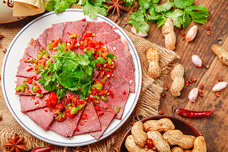 卤牛肉鱼籽酱牛肉高清图片