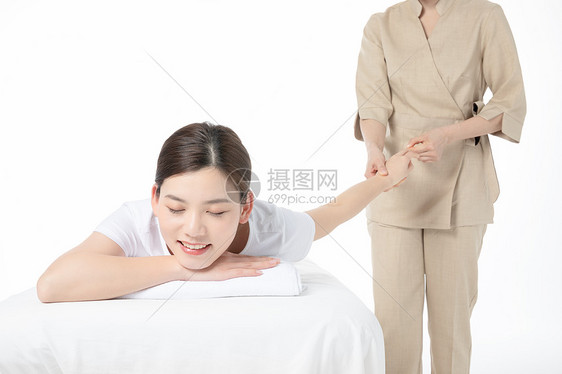 女性手臂按摩图片