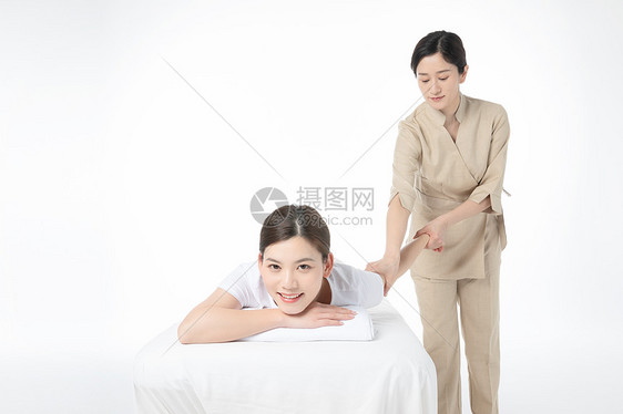 女性手臂按摩图片