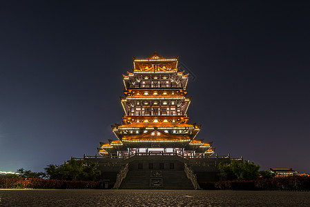 江苏宿迁项王故里夜景图片