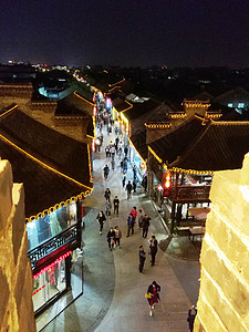 扬州东关街夜景春高清图片素材