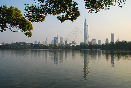 玄武湖建筑景色高清图片