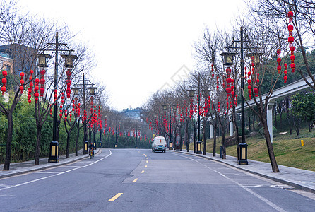 西安曲江寒窑遗址道路背景图片