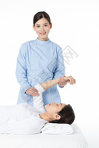 女性手臂按摩背景图片