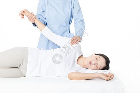 女性手臂按摩背景图片