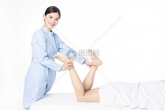 女性腿部按摩图片