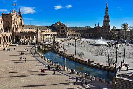 西班牙塞维利亚广场背景图片