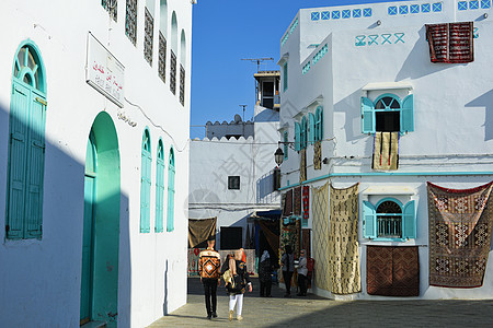 摩洛哥艾西拉小镇街头图片
