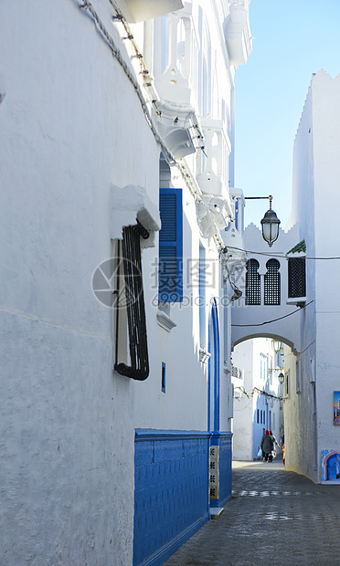 摩洛哥艾西拉小镇巷道图片