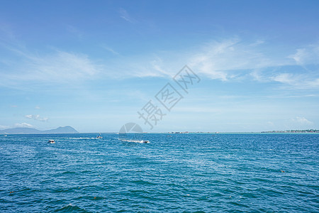 海里游泳仙本那码头游船背景