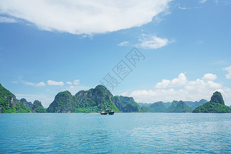 越南下龙湾喀斯特地貌高清图片
