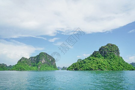 龙骨汤越南下龙湾喀斯特地貌背景