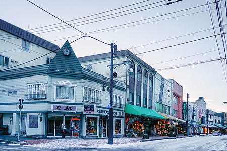 日本北海道阿寒湖精品店背景