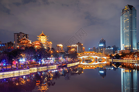 成都九眼桥夜景图片