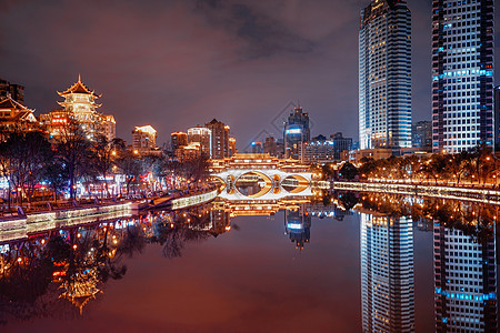 成都九眼桥夜景图片