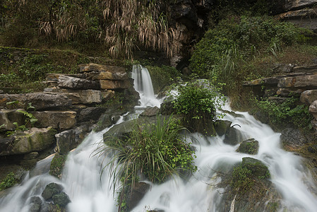 广西桂林大屏瀑布背景图片