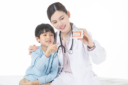 儿童看医生儿童体检口腔检查背景
