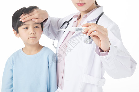 儿童体检量体温图片