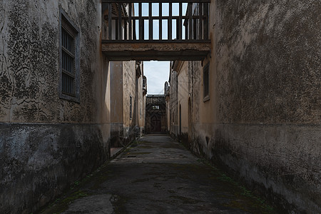 建筑风水客家人房屋设计“围龙屋”背景