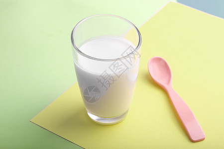 奶差牛奶饮料早餐背景