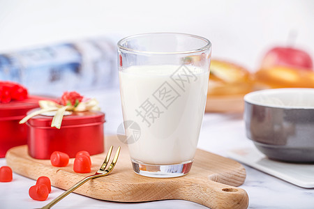 健康牛奶牛奶饮料早餐背景