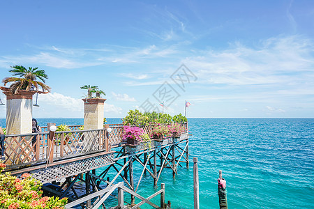 马来西亚沙巴沙巴仙本那马布岛度假水屋酒店背景