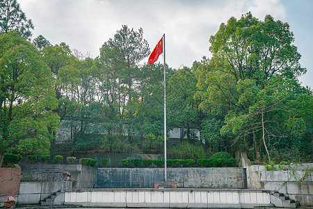 毛泽东纪念园国旗图片