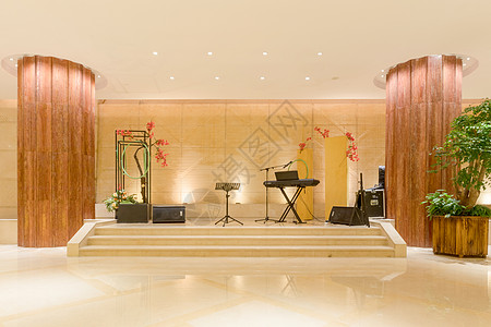 酒店大厅演奏区背景图片