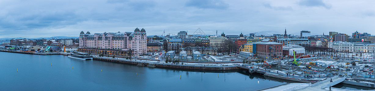 挪威奥斯陆城市全景图图片