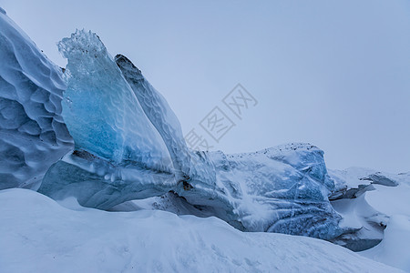 北极万年蓝色冰川图片