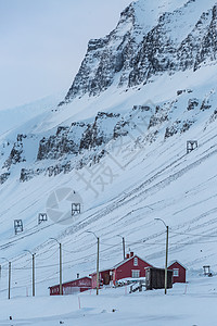 北极冬季壮观的雪山风光图片