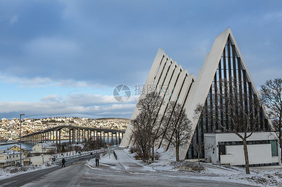 挪威特罗姆瑟著名旅游景点北极光大教堂图片