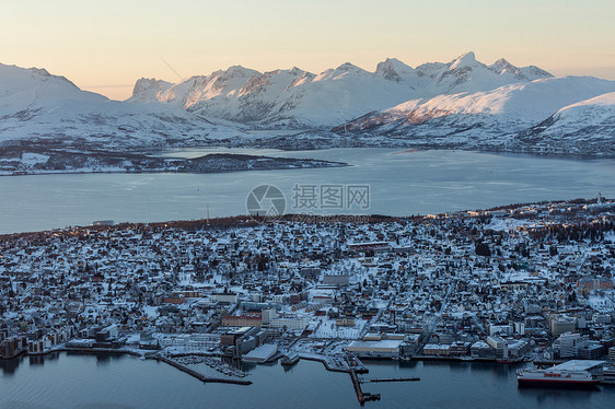 北极圈著名旅游城市挪威特罗姆瑟风光图片