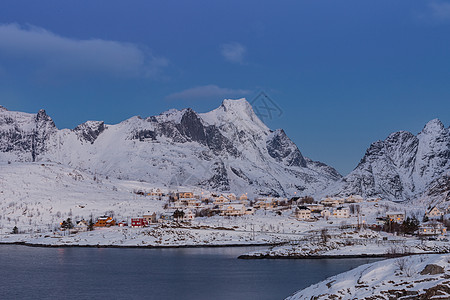 北欧挪威雪山风光图片