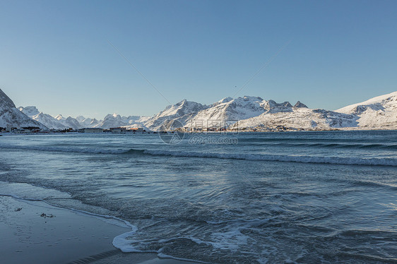 北欧挪威雪山风光图片