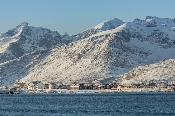 北欧挪威雪山风光图片