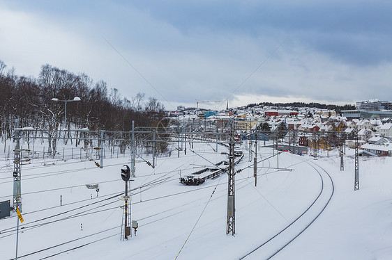 挪威著名旅游滑雪胜地纳尔维克城市风光图片