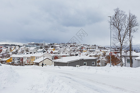 挪威著名旅游滑雪胜地纳尔维克城市风光图片