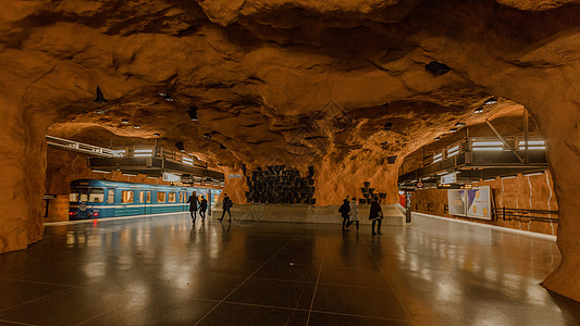 瑞典首都斯德哥尔摩地铁图片