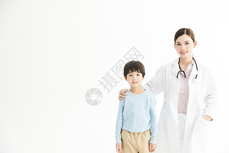 儿童和医生背景图片